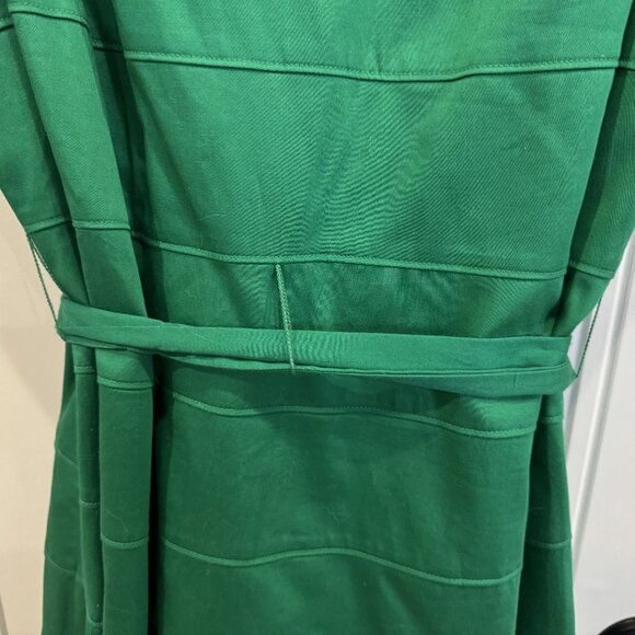 Calvin Klein 16W Green Sleeveless Dress with Belt Workwear Wedding Classic - Picture 7 of 7